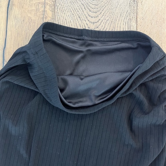 Women Split Bodycon Midi Skirt High Waist BLACK Pencil Size Medium - Picture 5 of 8